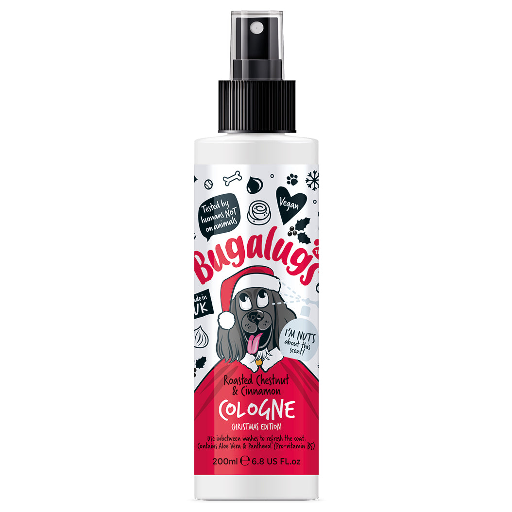 Bugalugs Roasted Chestnut & Cinnamon Dog Cologne 200ml (Christmas Edition)