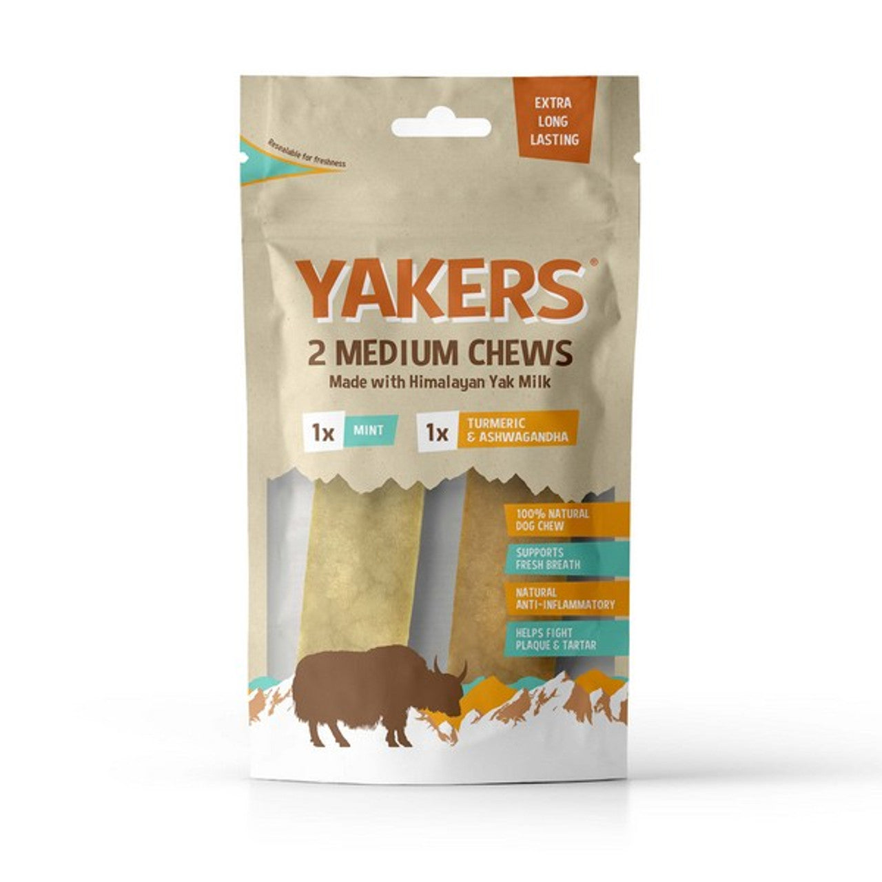 Yakers Variety Pack Mint &Turmeric Medium 2pk