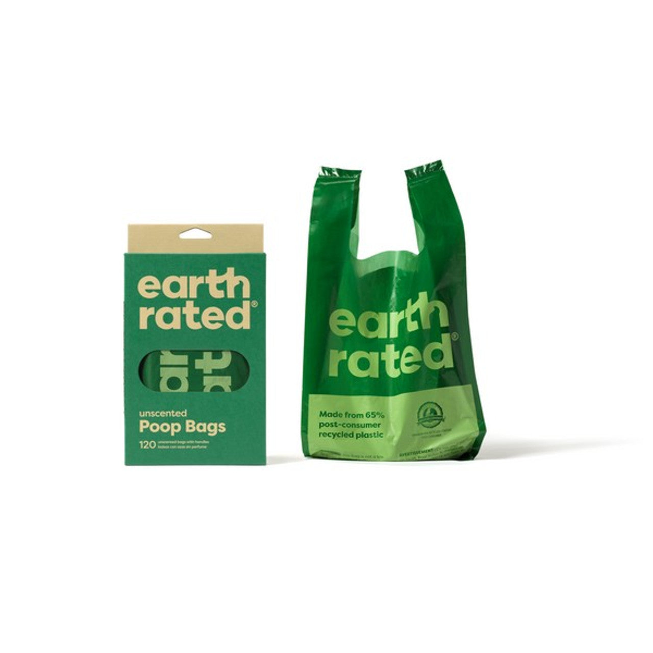 Earth Rated Poop Bags 120 Easy-Tie Handle Bags Unscented