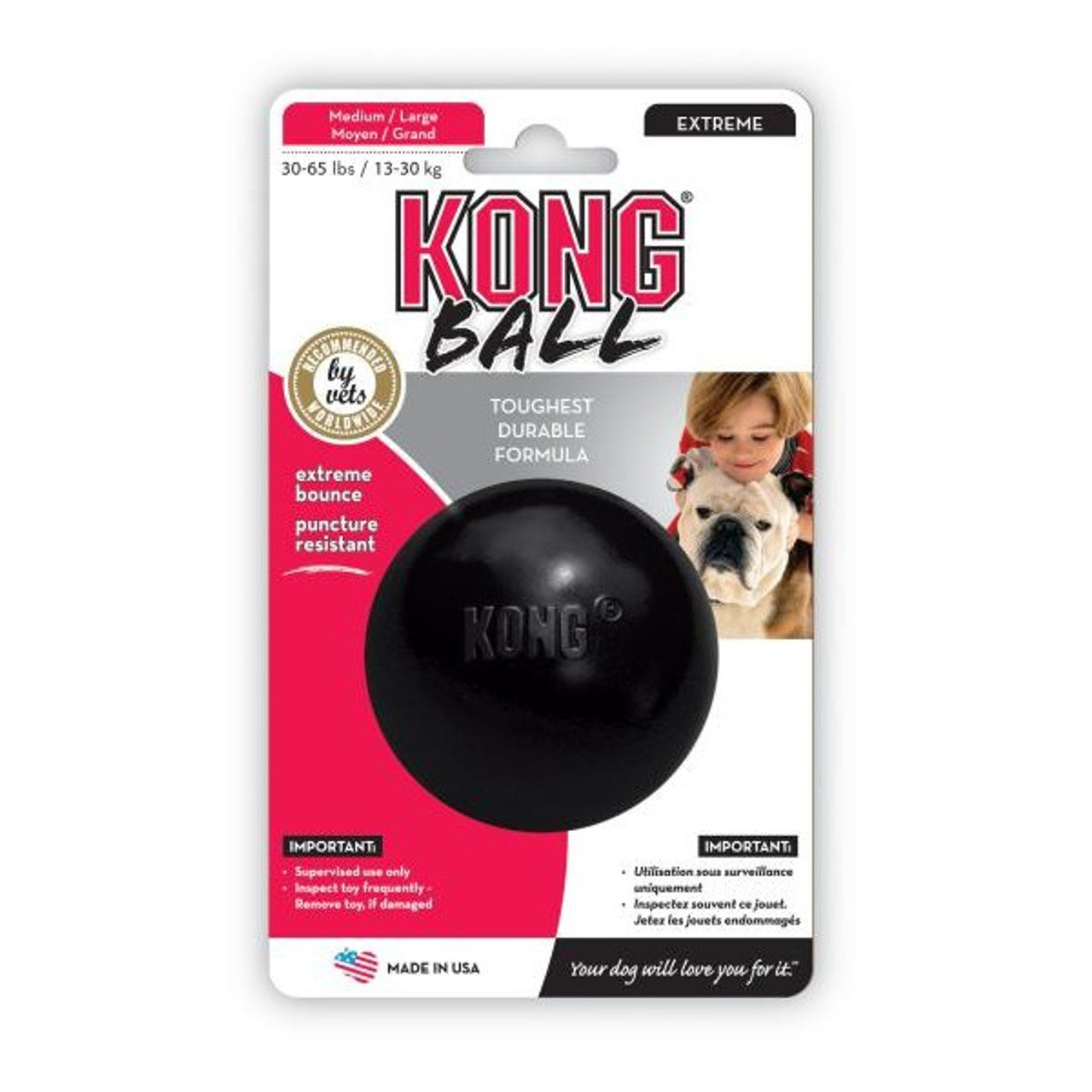 KONG Extreme Ball Black Medium/Large Ball