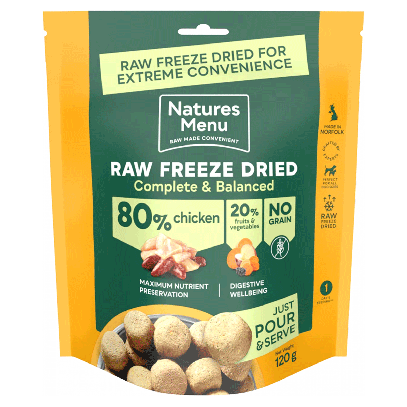 Complete Raw Freeze Dried 80/20 Chicken 120g
