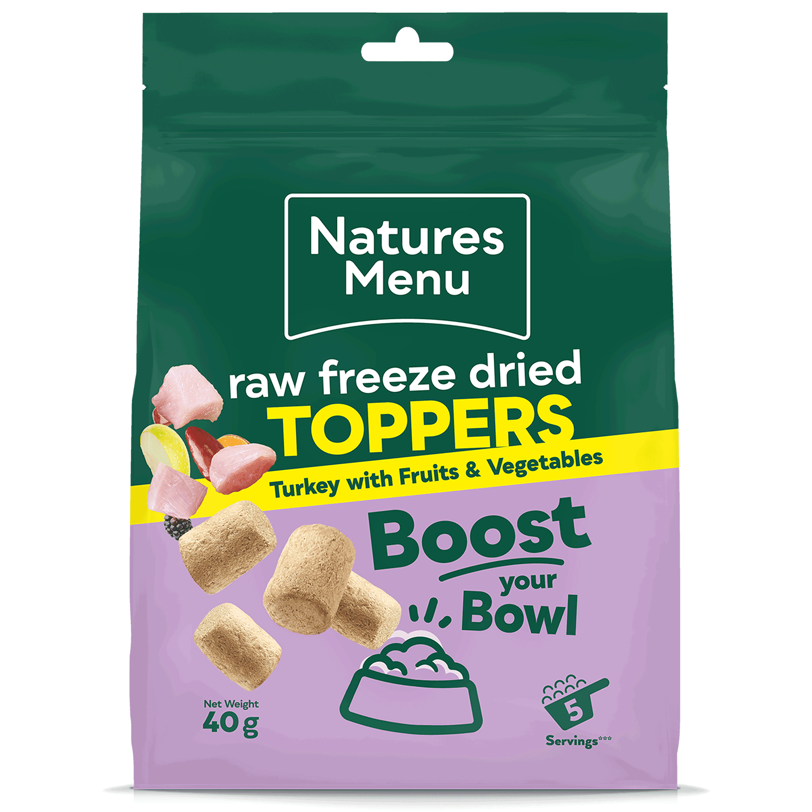 Raw Freeze Dried Turkey Toppers 40g