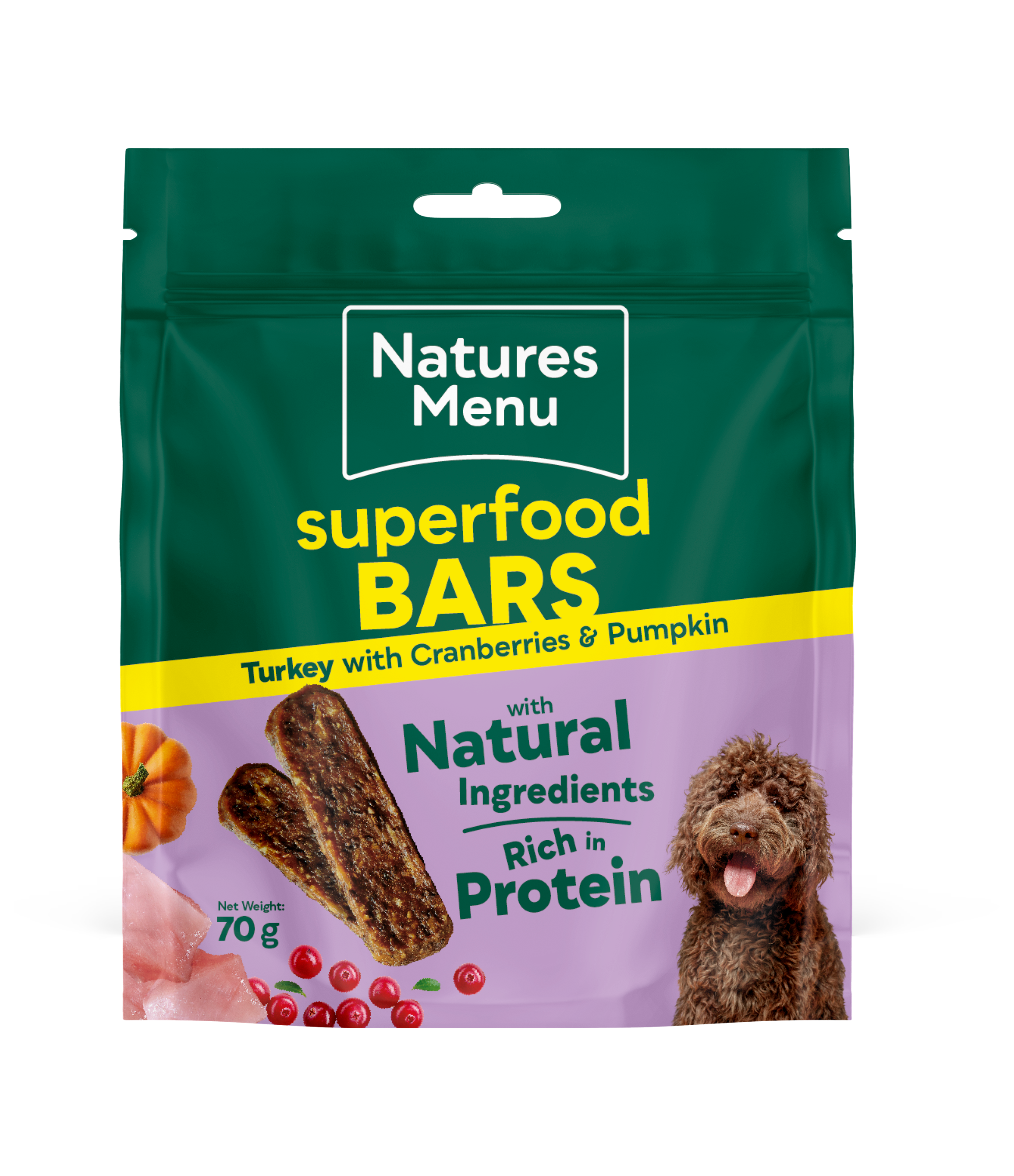 Turkey with Cranberries & Pumpkin Superfood Bars