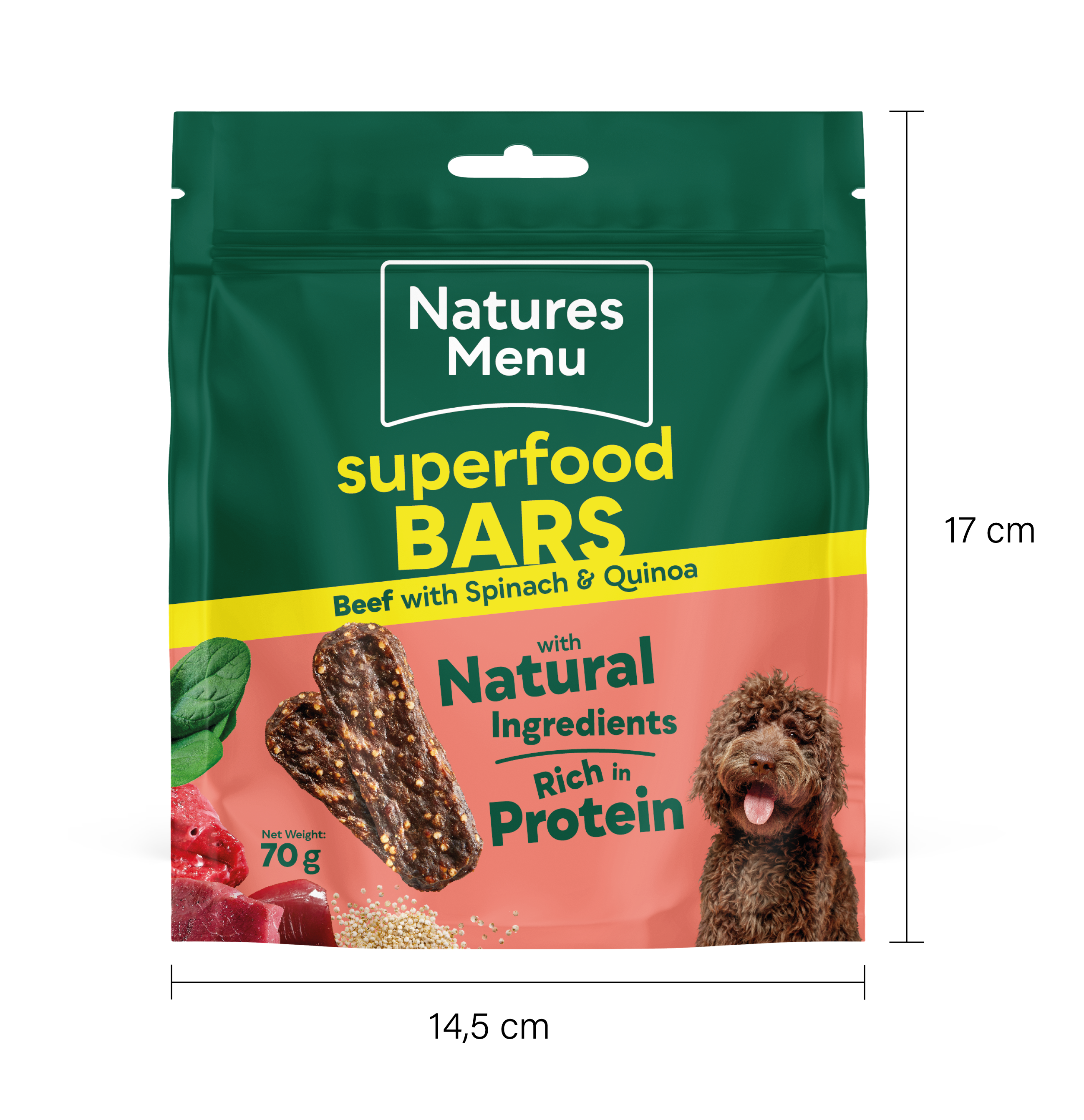 Beef with Spinach & Quinoa Superfood Bars