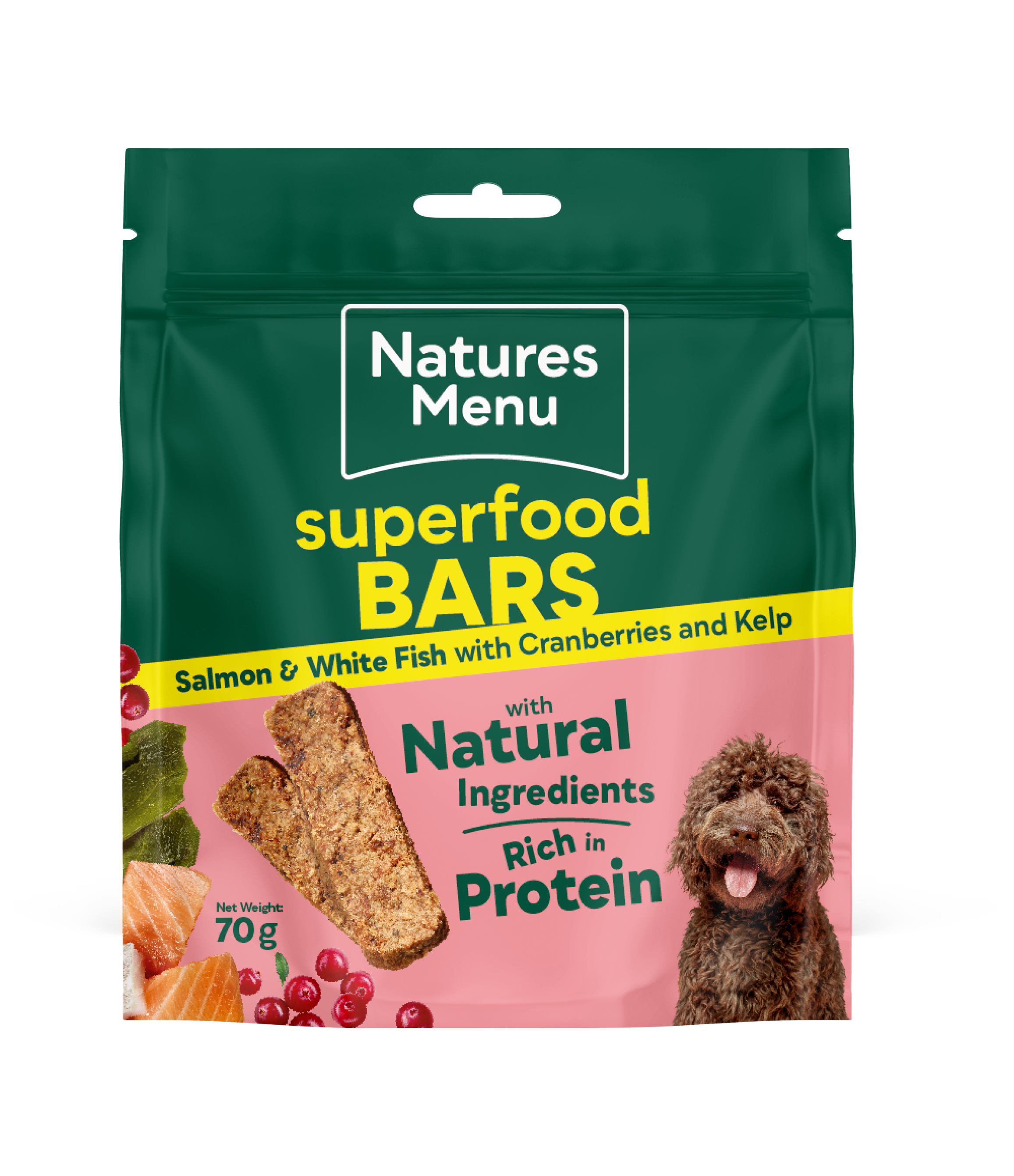 Salmon & White Fish with Cranberries & Kelp Superfood Bars