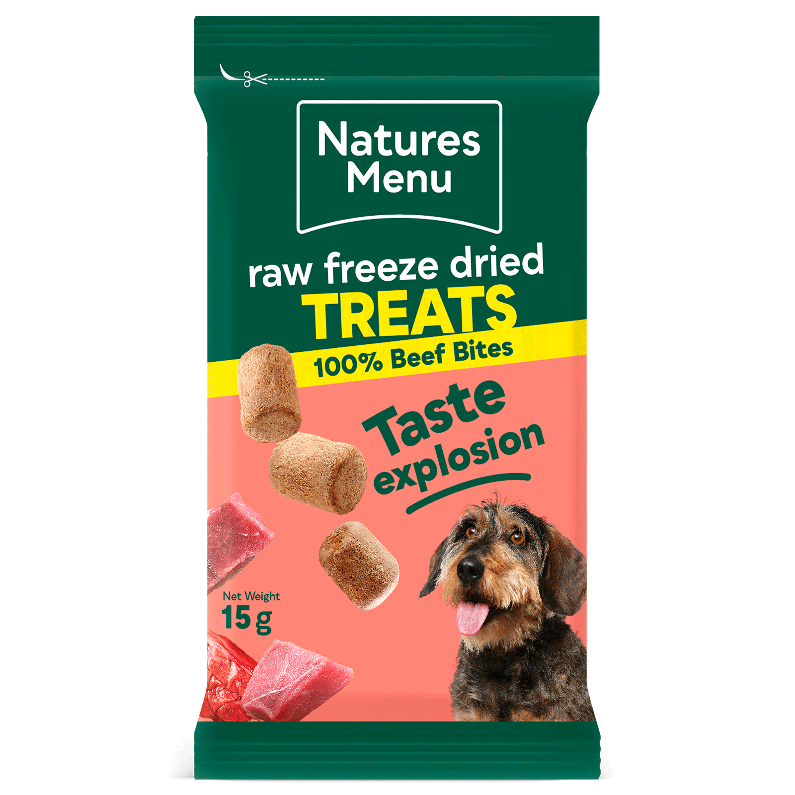 Raw Freeze Dried Beef Bites 15g