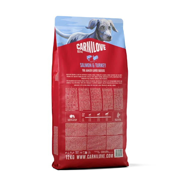 Carnilove Active Salmon & Turkey Dog Food for Junior Large Breeds
