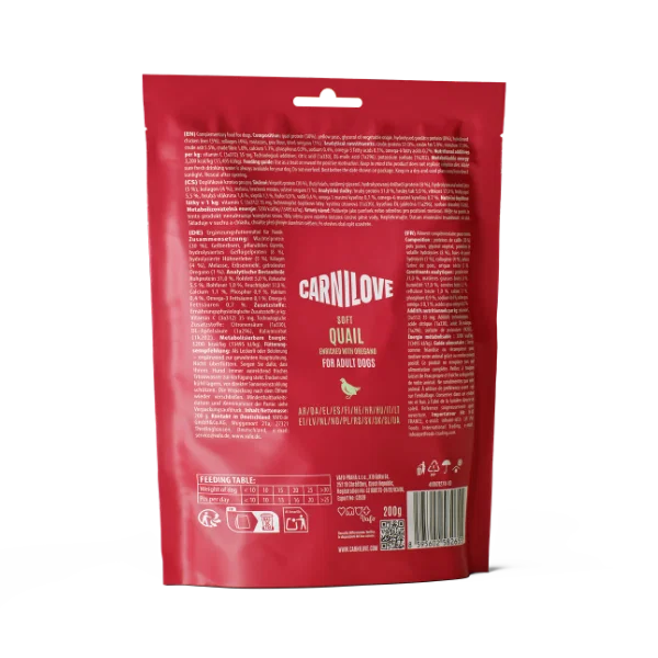 Carnilove Quail enriched with Oregano Soft Dog Treats