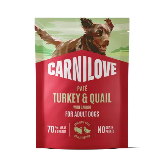 NEW Dog Pouch Paté Turkey & Quail with Carrot