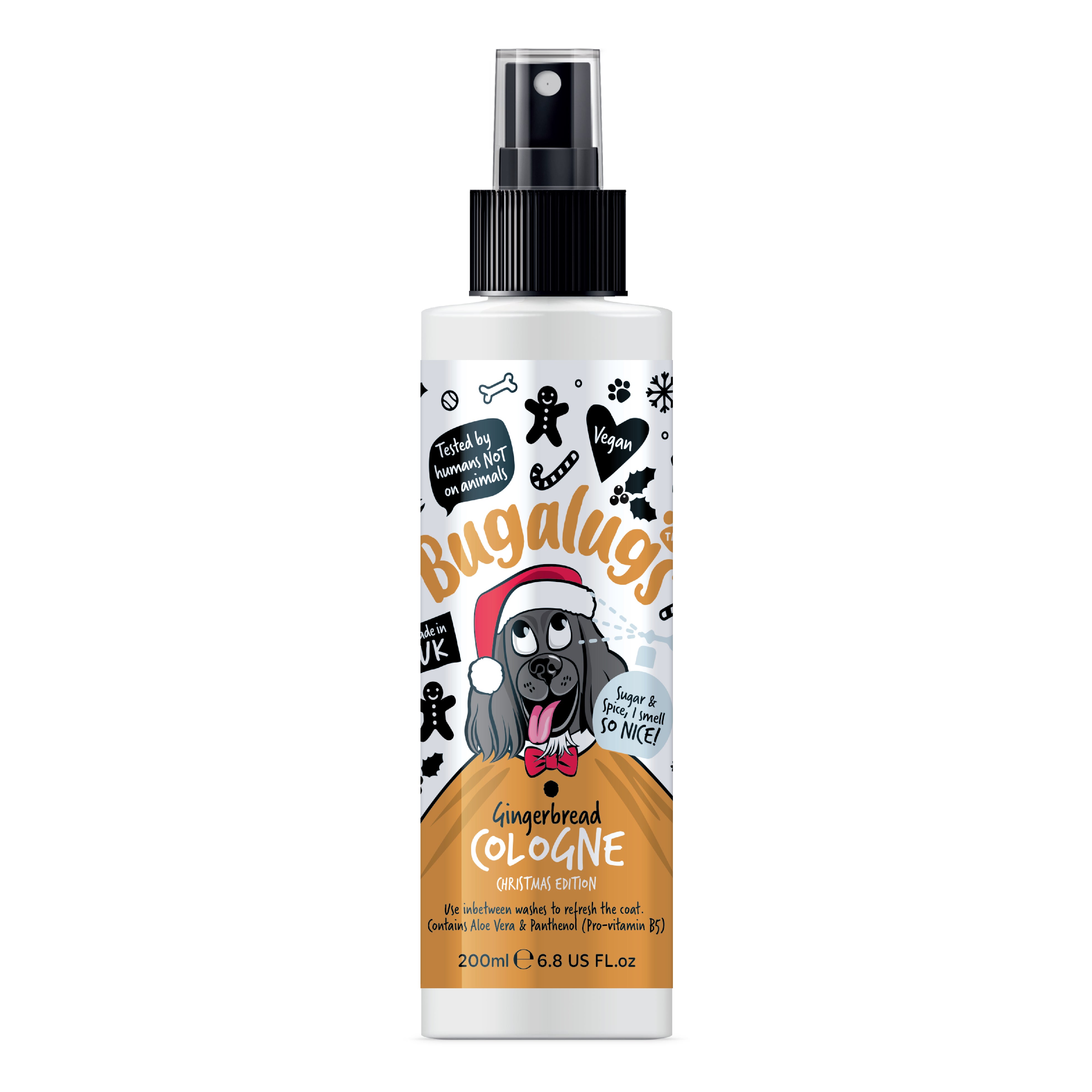 Bugalugs Gingerbread Dog Cologne 200ml (Christmas Edition)