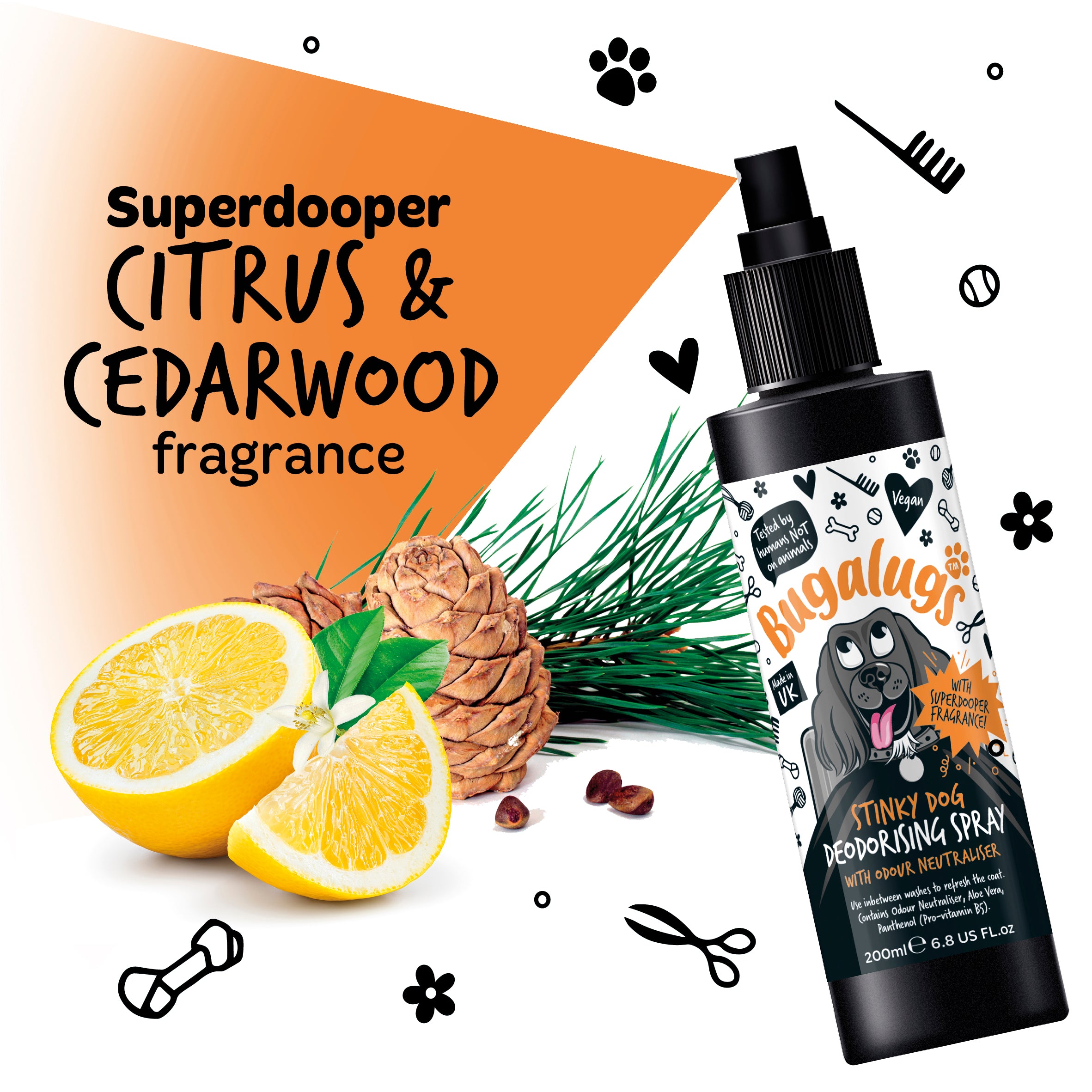 Bugalugs Stinky Dog Deodorising Spray 200ml