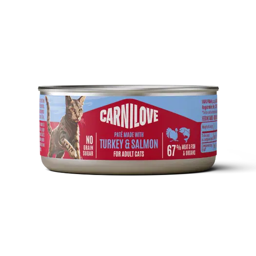 NEW Turkey & Salmon Can Paté for Cats 100g