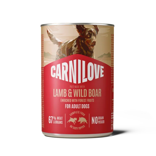 Carnilove Lamb & Wild Boar Tin for Adult Dogs
