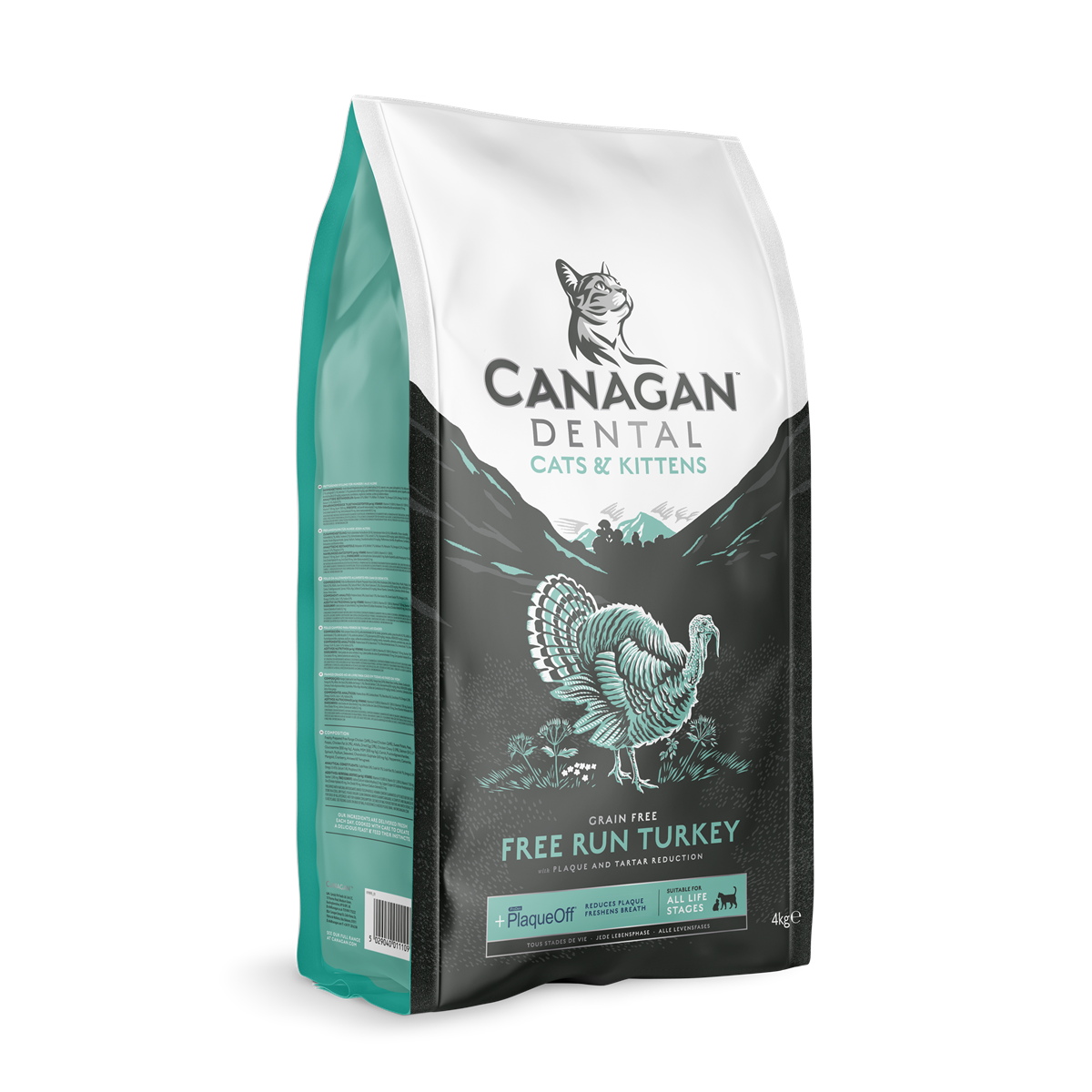 Canagan Dry Cat Food Dental Free Run Turkey For Kittens & Adults 1.5kg