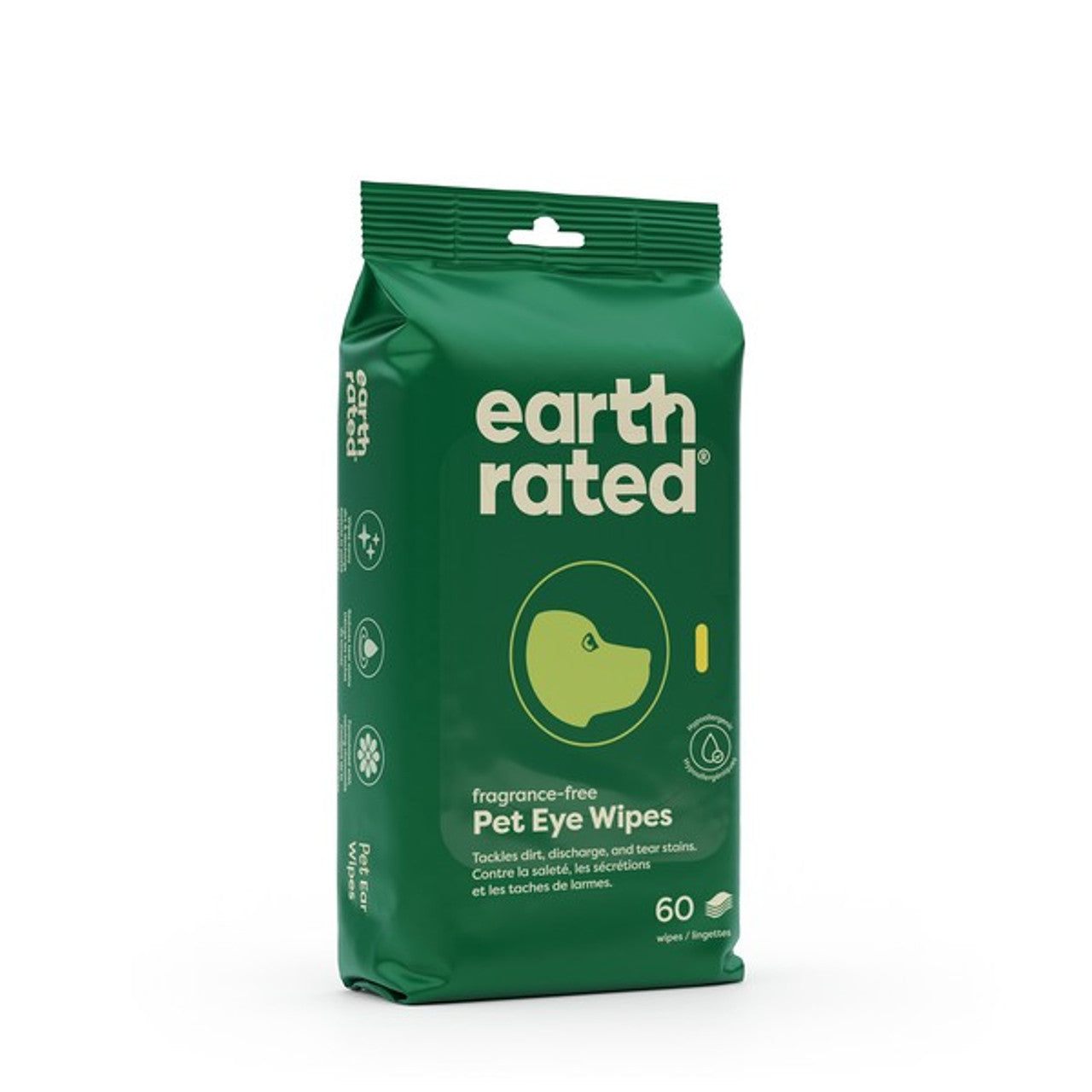 Earth Rated Eye Wipes 60 Wipes