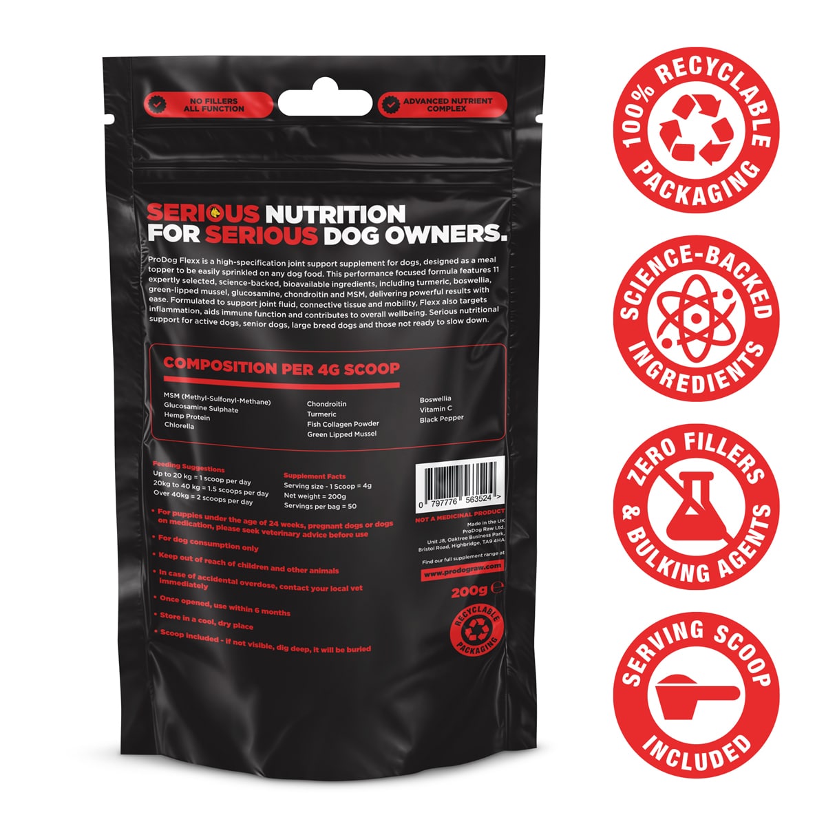ProDog Raw Flexx - Joint Supplement For Dogs 120g