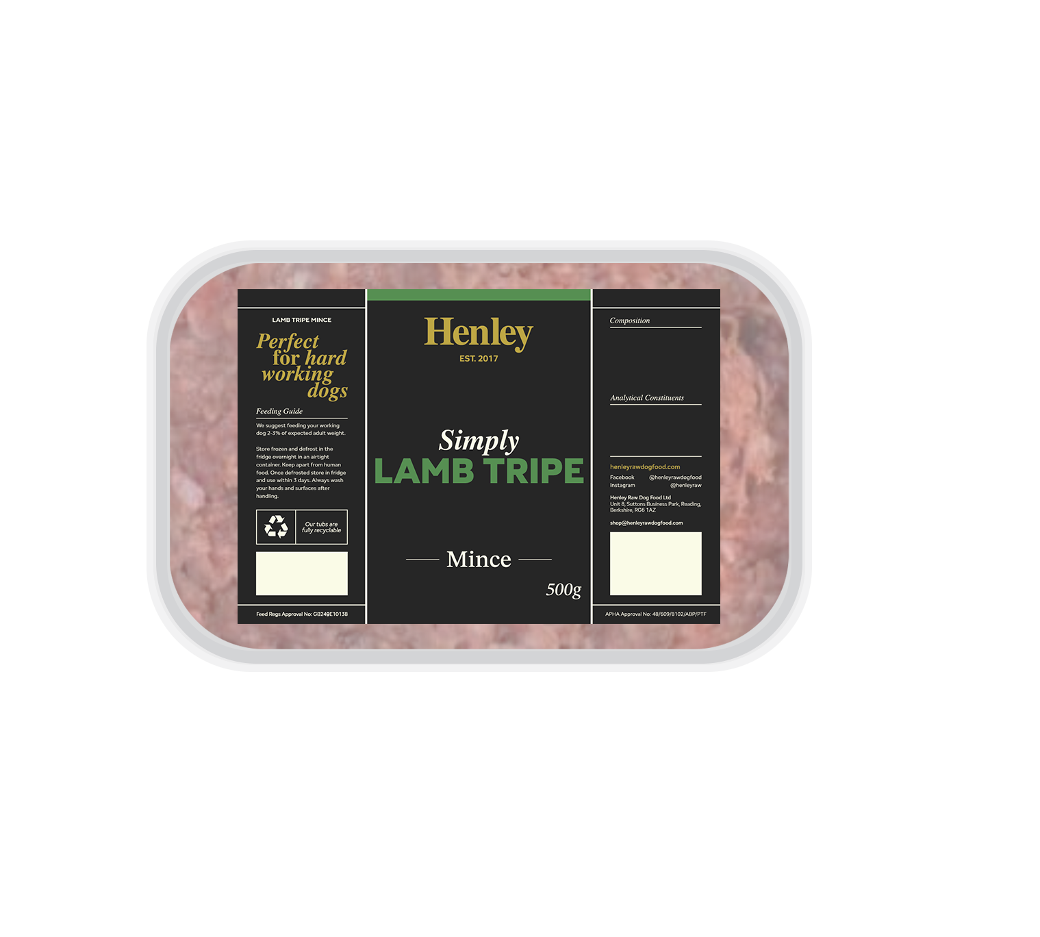 Henley Raw Simply Lamb Tripe
