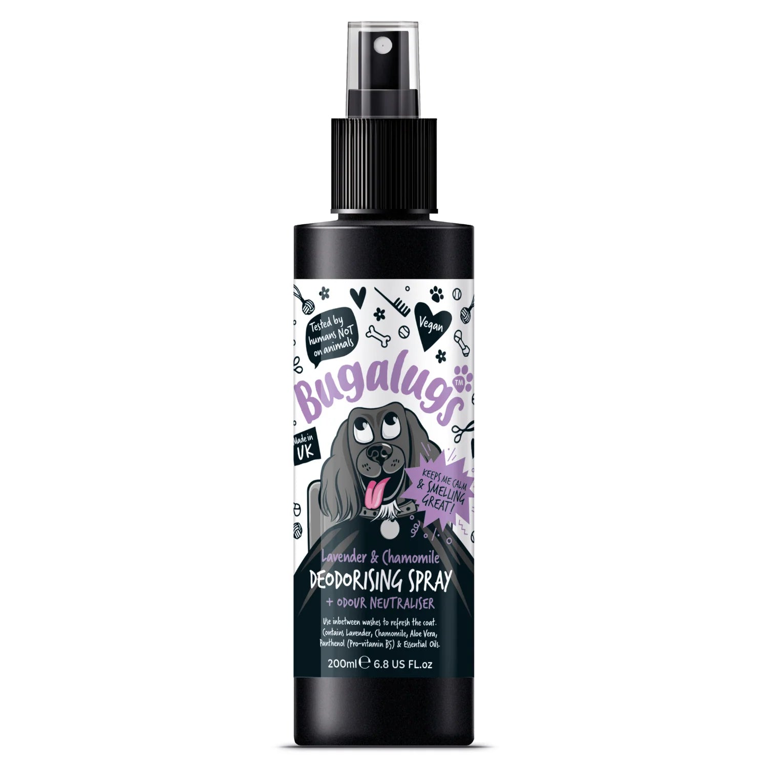 Bugalugs Lavender & Chamomile Dog Deodorising Spray 200ml
