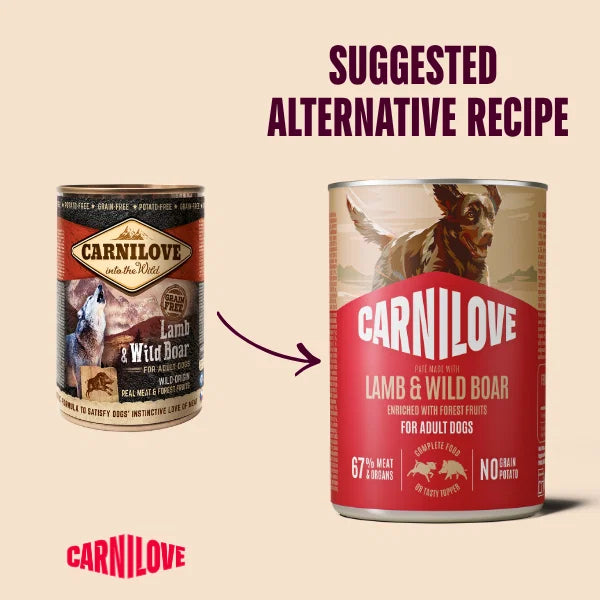 Carnilove Lamb & Wild Boar Tin for Adult Dogs