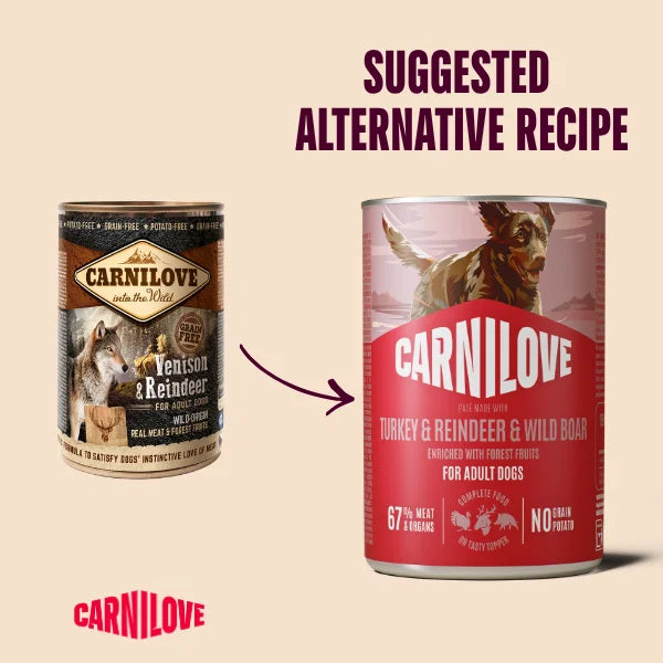 Carnilove Turkey, Reindeer & Wild Boar Tin for Adult Dogs