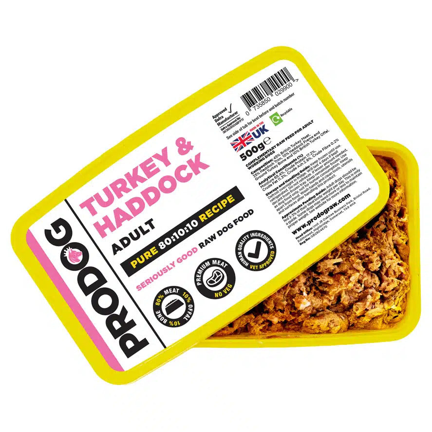 ProDog Raw Turkey and Haddock with Offal 80/10/10