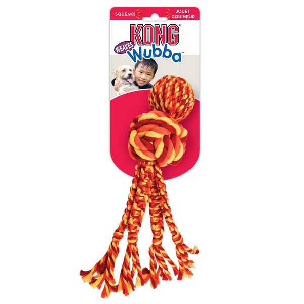 KONG Wubba Weaves with Rope Assorted
