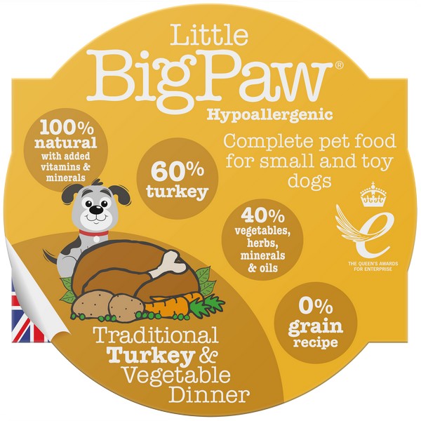 Little Big Paw Dog Traditional Turkey & Veg Dinner 85g