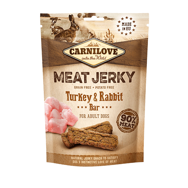 NEW Carnilove Jerky Turkey & Rabbit Fillet Bar