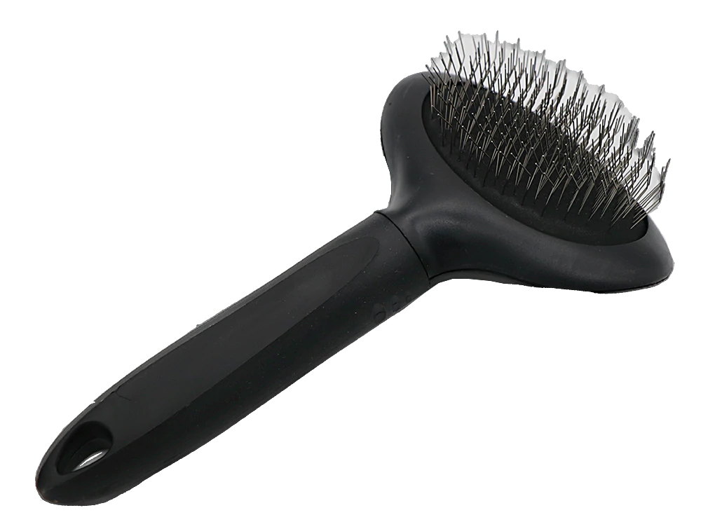 Pet Grooming Curved Slicker Brush - Oval with Medium pins